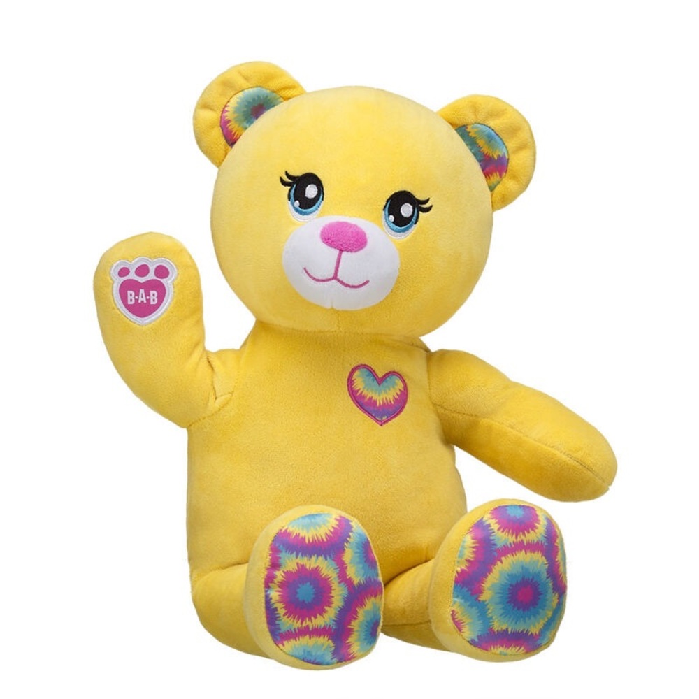 Build-a-bear Yellow Tie-Dye Teddy Bear
